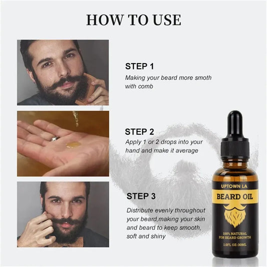 UPTOWN LA Beard Growth Oil for Men 30 ML